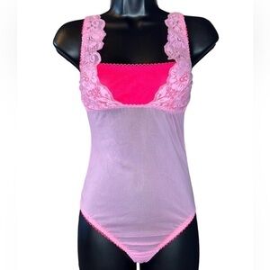 We Are HAH U UP Sheer Bodysuit, Size Large (v)